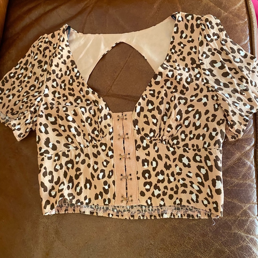 Leopard Forever 21 Cropped Bustier - US M
